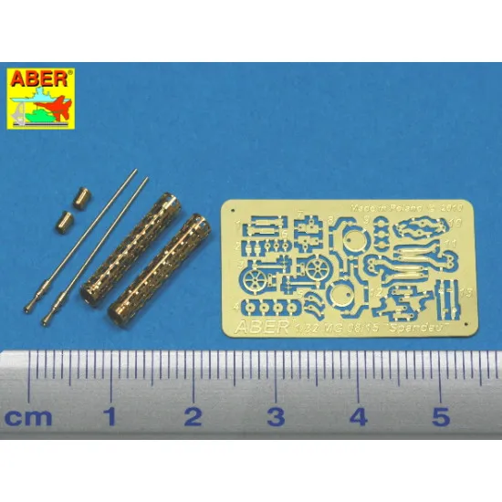 Set of 2 barrels for German 7.9 mm lMG 08/15 Spandau WWI aircraft machine gun 1/32 Aber A32-040
