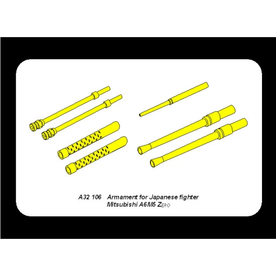 Armament for Japanese fighter Mitsubishi A6M5 Zero 1/32 Aber A32-106