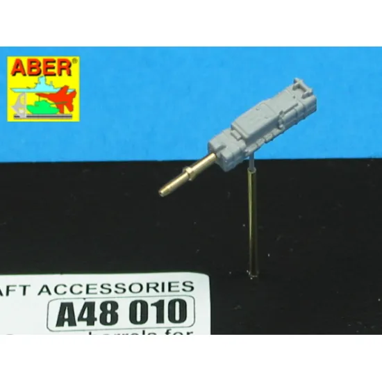 Set of 2 barrels for German aircraft 30mm machine cannons MK 108 with blast tube 1/48 Aber 48-010