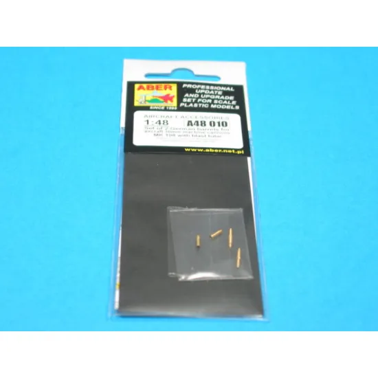 Set of 2 barrels for German aircraft 30mm machine cannons MK 108 with blast tube 1/48 Aber 48-010