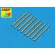 Set of 8 turned cal .50 (12,7mm) U.S. Browning M2 barrels for P-47 Thunderbolt 1/48 Aber 48-109