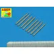 Set of 8 turned cal .50 (12,7mm) U.S. Browning M2 barrels for P-47 Thunderbolt 1/48 Aber 48-109