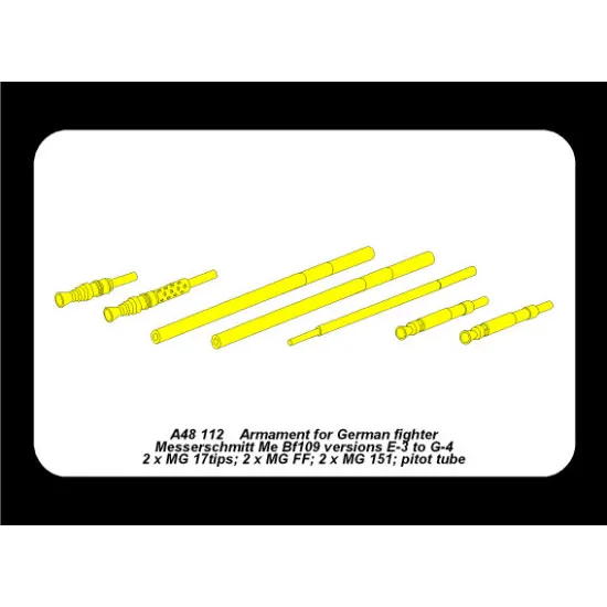 Armament for German fighter Me 109E-3 to G-4 1/48 Aber 48-112
