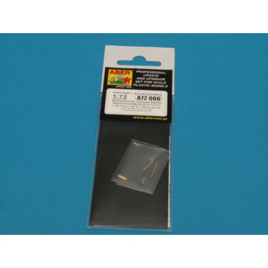 Armament for German fighter Me 109G-5 to K-6 1/72 Aber 72-006