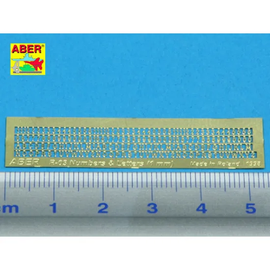Letters and Numbers (1 mm high) Aber RR-03