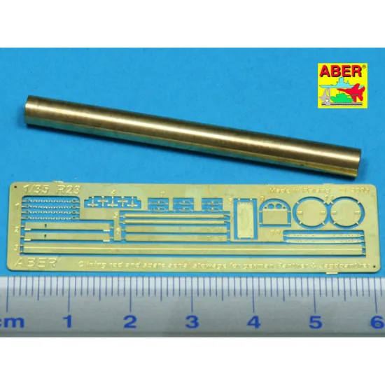 Clean rod and spare aerial stowage for Panther Jagdpanther 1/35 Aber RR-23