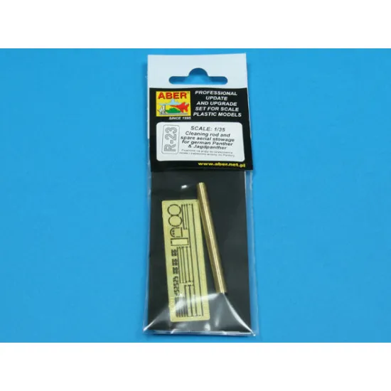 Clean rod and spare aerial stowage for Panther Jagdpanther 1/35 Aber RR-23