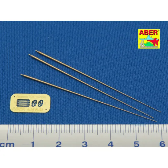 German 2m aerials (set of 3 pcs) 1/35 Aber RR-26