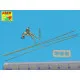 Set of aerials for Russian Tanks T-34 T-55 T-62 T-72 and other AVFs 1/35 Aber RR-33