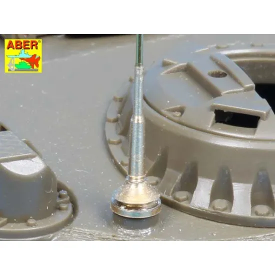 Set of aerials for Russian Tanks T-34 T-55 T-62 T-72 and other AVFs 1/35 Aber RR-33