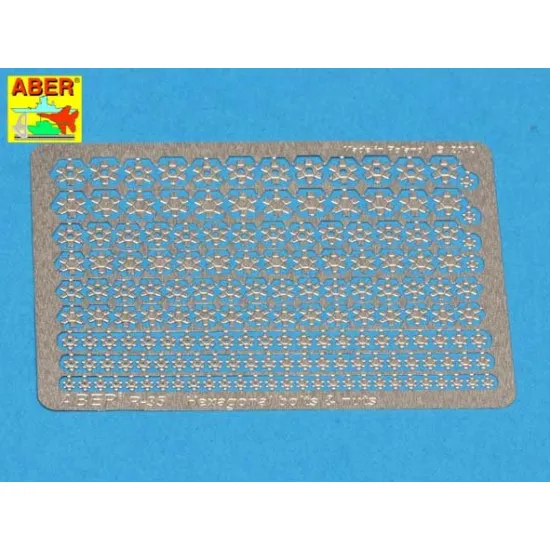 Hexagonal bolts and nuts (various scales) Aber RR-35