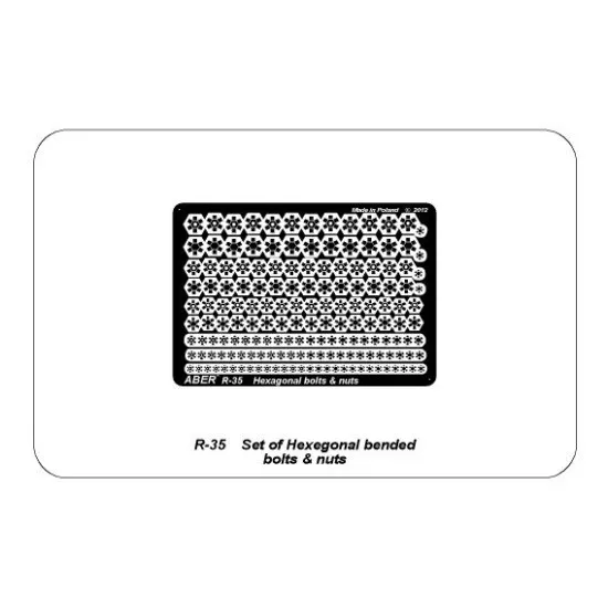 Hexagonal bolts and nuts (various scales) Aber RR-35