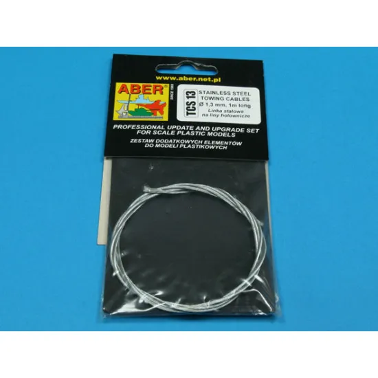 Stainless Steel Towing Cables d 1,3mm, 1 m long Aber RTCS-13 Stainless Steel Towing Cables d 1,3mm, 1 m long Aber RTCS-13