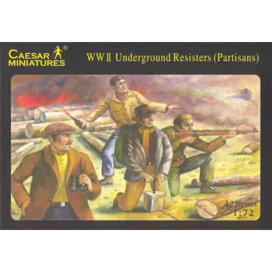 WWII Underground Resisters (Partisans) 1/72 Ceasar Miniatures H006