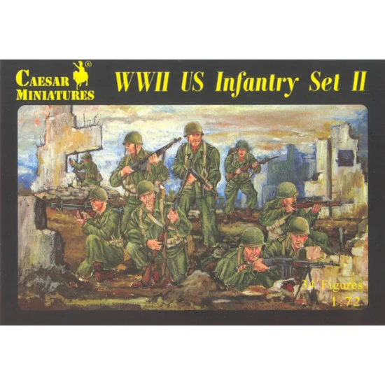 WWII US Infantry Set 2 1/72 Ceasar Miniatures H071 WWII US Infantry Set 2 1/72 Ceasar Miniatures H071