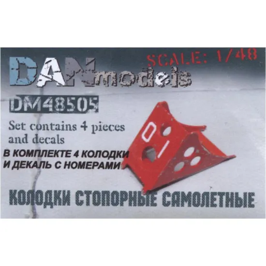 Aircraft chocks 3, 4 pcs + decal 1/48 Dan Models 48505 Aircraft chocks 3, 4 pcs + decal 1/48 Dan Models 48505