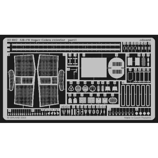 Photoetched set BIG-ED AH-1W Super Cobra, for Academy kit 1/32 Eduard BIG-3208