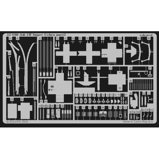 Photoetched set BIG-ED AH-1W Super Cobra, for Academy kit 1/32 Eduard BIG-3208