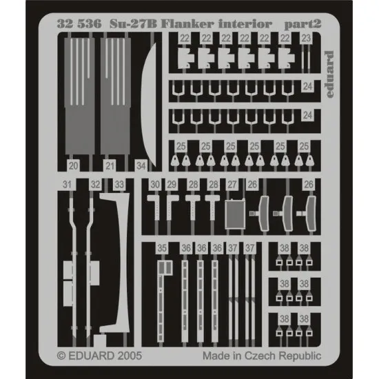 Photoetched set BIG-ED 1/32 Su-27B Flanker, for Trumpeter kit 1/32 Eduard BIG-3218