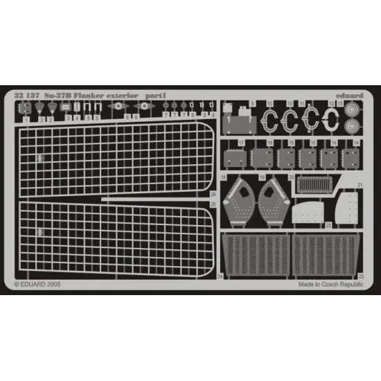 Photoetched set BIG-ED 1/32 Su-27B Flanker, for Trumpeter kit 1/32 Eduard BIG-3218