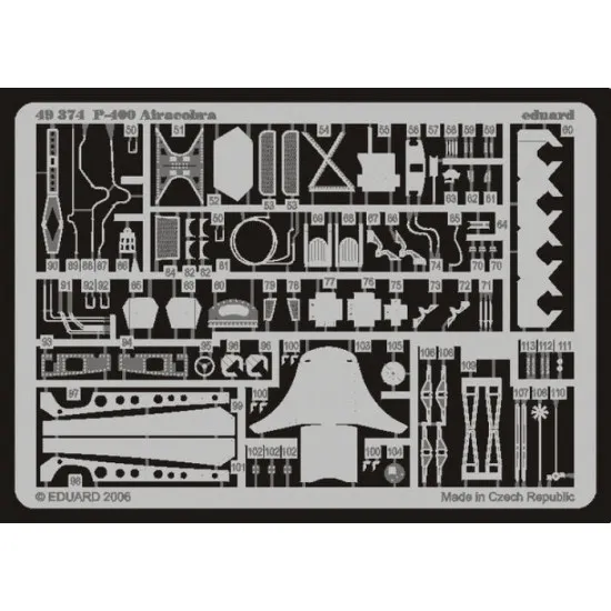 Photoetched set BIG-ED 1/48 P-39Q/N Airacobra, for Hasegawa kit 1/48 Eduard BIG-4883