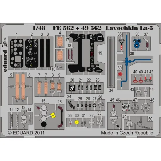Photoetched set BIG-ED La-5FN, for Zvezda kit 1/48 Eduard BIG-4892
