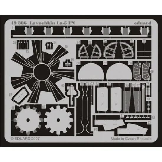 Photoetched set BIG-ED La-5FN, for Zvezda kit 1/48 Eduard BIG-4892