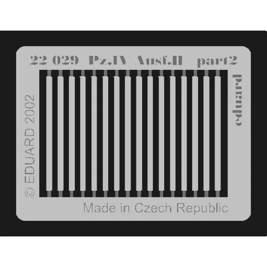 Photoetched set 1/72 Pz.IV Ausf.H, for Revell kit 1/72 Eduard 22029