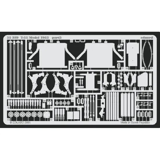 Photoetched set T-55, for Trumpeter kit 1/35 Eduard 35389