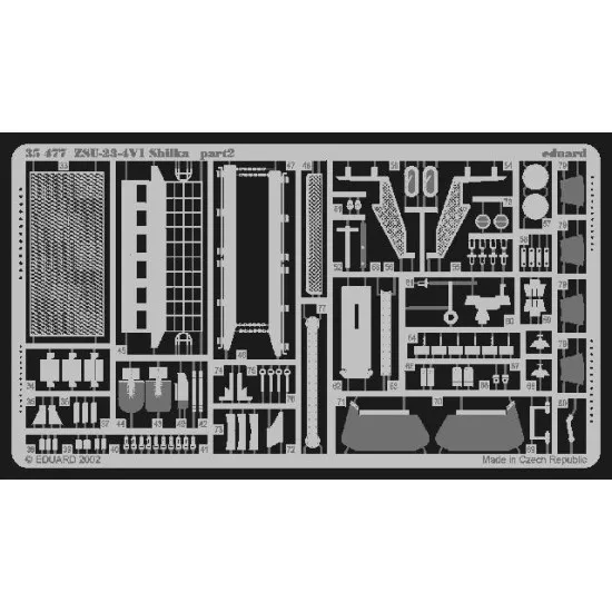 Photoetched set ZSU-23-4V1 Shilka, for Dragon kit 1/35 Eduard 35477