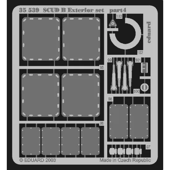 Photoetched set SCUD B exterior, for Dragon kit 1/35 Eduard 35539
