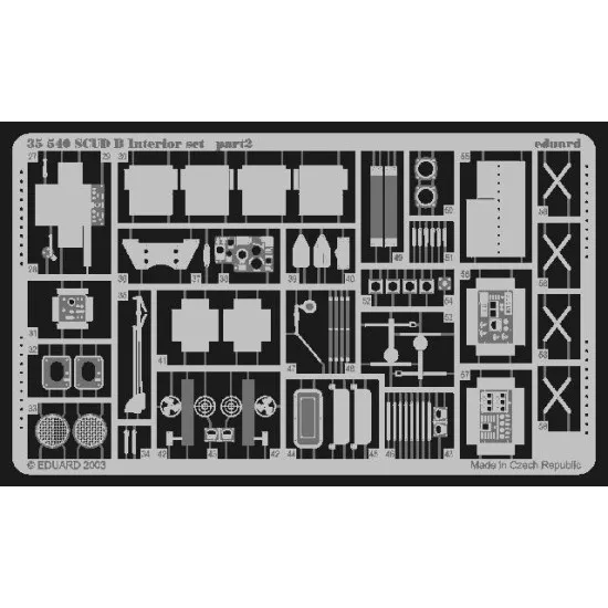 Photoetched set SCUD B interior, for Dragon kit 1/35 Eduard 35540