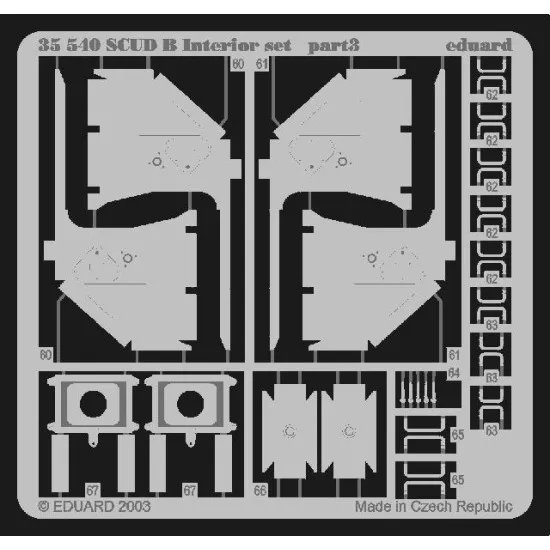 Photoetched set SCUD B interior, for Dragon kit 1/35 Eduard 35540