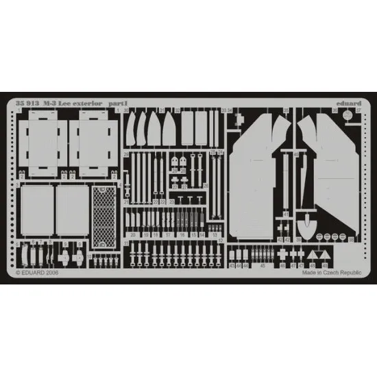 Photoetched set M-3 Lee exterior, for Academy kit 1/35 Eduard 35913