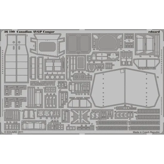 Photoetched Canadian AVGP Cougar, for Trumpeter kit 1/35 Eduard 36199