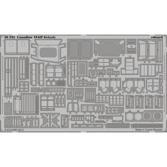 Photoetched set Canadian AVGP Grizzly, for Trumpeter kit 1/35 Eduard 36232
