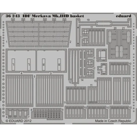Photoetched set IDF Merkava Mk.IIID basket, for Meng kit 1/35 Eduard 36243
