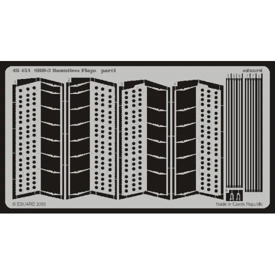 Photoetched set SBD-3 Dauntless flaps, for Hasegawa kit 1/48 Eduard 48451 Photoetched set SBD-3 Dauntless flaps, for Hasegawa kit 1/48 Eduard 48451