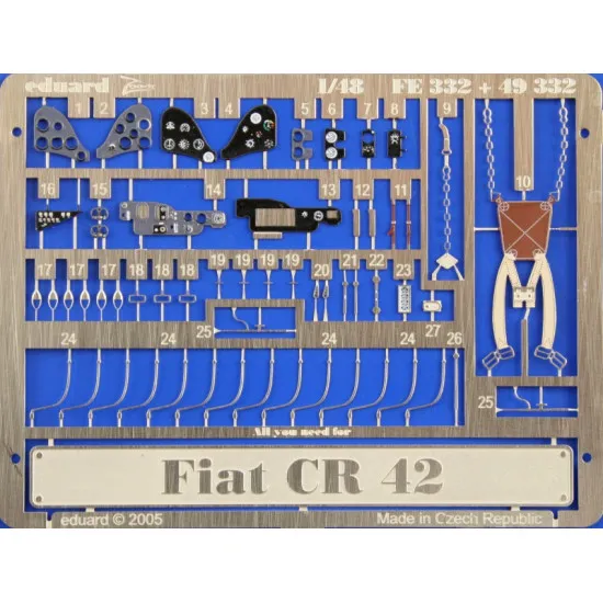 Photoetched set Fiat CR-42, for Italeri kit 1/48 Eduard 49332
