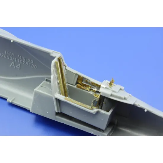 Photoetched set MiG-23MF interior (self adhesive), for Trumpeter kit 1/48 Eduard 49663