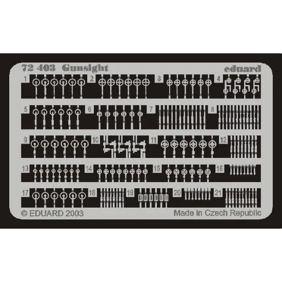 Photoetched set Gunsight 1/72 Eduard EDU-72403 Photoetched set Gunsight 1/72 Eduard EDU-72403