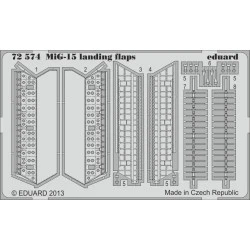 Photoetched set MiG-15 landing flaps, for Eduard kit 1/72 Eduard EDU-72574