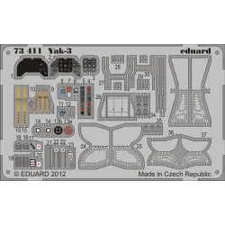 Photoetched set Yak-3, for Zvezda kit 1/72 Eduard EDU-73411