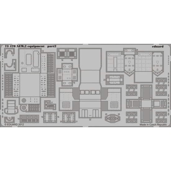 Photoetched set Sea King AEW.2 equipment part2, for CyberHobby kit 1/72 Eduard EDU-73470
