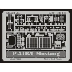 Photoetched set P-51 B/C, for ICM kit 1/48 Eduard FE140