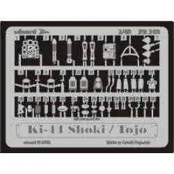 Photoetched set Ki-44, for Hasegawa kit 1/48 Eduard FE163