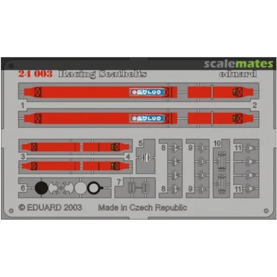 Eduard 24003 1/24 Sparco 4 Points Red Photo-etched For Car Photo Etched Set