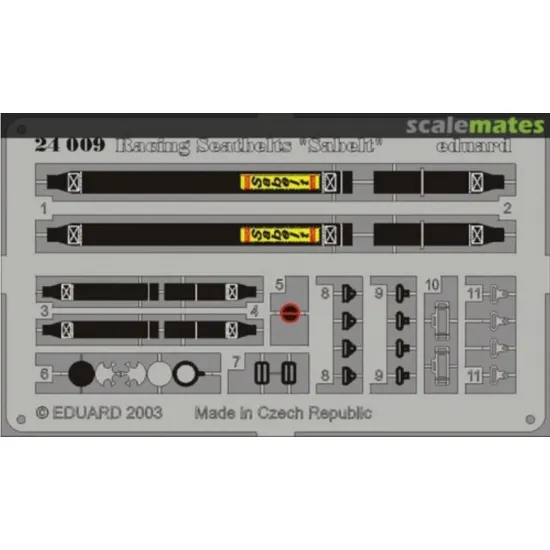 Eduard 24009 1/24 Sabelt 4 Points Black Photo-etched For Car Photo Etched Set