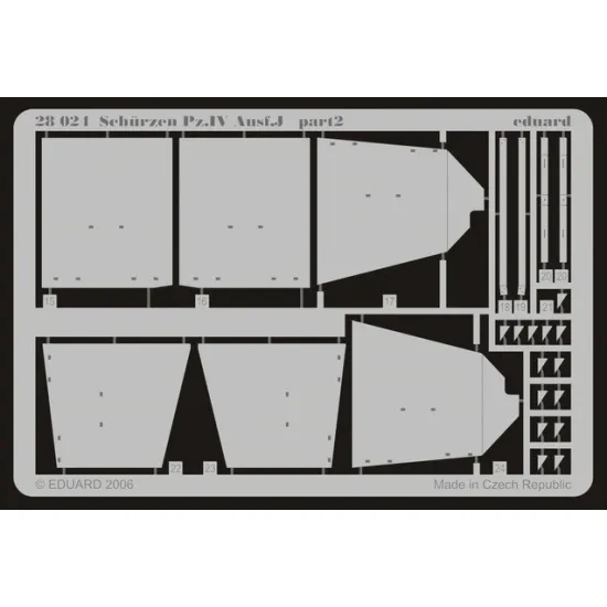 Eduard 28024 1/48 Schurzen Pz. Iv Ausf. J Photo-etched For Afv Photo Etched Set Eduard 28024 1/48 Schurzen Pz. Iv Ausf. J Photo-etched For Afv Photo Etched Set