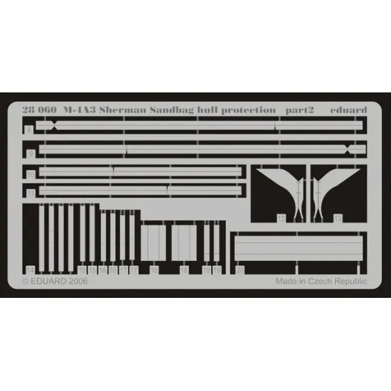 Eduard 28060 1/48 M-4a3 Sherman Sandbag Hull Protection Hobby Boss Photo-etched For Afv Photo Etched Set Eduard 28060 1/48 M-4a3 Sherman Sandbag Hull Protection Hobby Boss Photo-etched For Afv Photo Etched Set